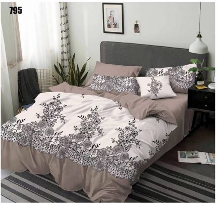 Premium Full Luxurious Bed Set 6PCS Classic Flowers Premium Bed Set